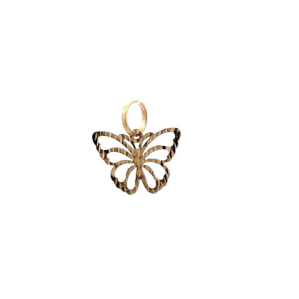 18K Gold Pendant Butterfly